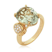 VIANNA Prasiiolite and Diamond Ring